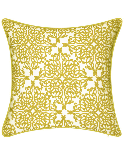 Edie Home Indoor & Outdoor Embroidered Lace Decorative Pillow