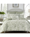 LAURA ASHLEY LAURA ASHLEY NATALIE 7PC SAGE COMFORTER SET