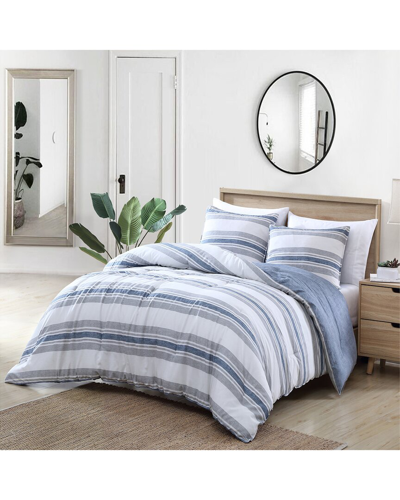 NAUTICA NAUTICA BAY SHORE 3PC NAVY COMFORTER SET