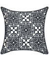 EDIE HOME EDIE HOME INDOOR/OUTDOOR EMBROIDERED LACE DECORATIVE PILLOW