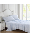 Laura Ashley Fern Cotton Sheet Set In Blue