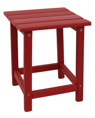 Sunnydaze All-weather Red Outdoor Side Table