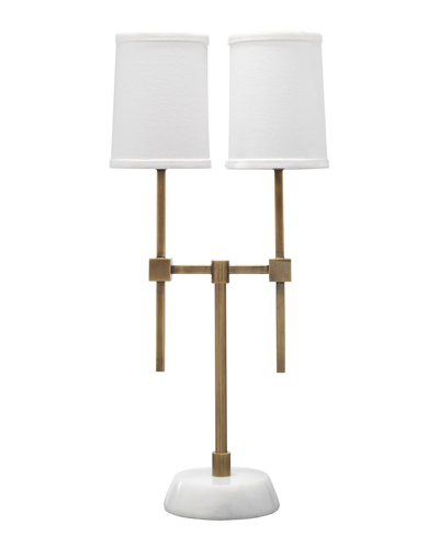 Jamie Young Minerva Twin Shade Console Lamp In White