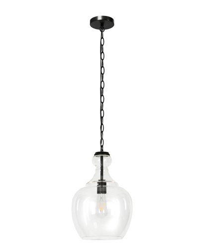 Abraham + Ivy Westford & Clear Glass Pendant In Metallic