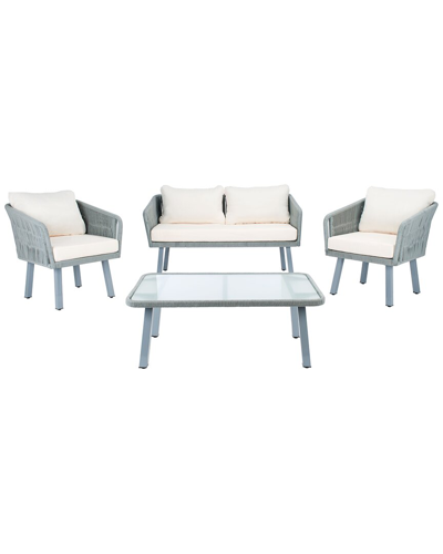 Safavieh Kerson Outdoor 4pc Rope Living Set In Grey