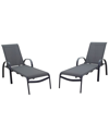 COURTYARD CASUAL COURTYARD CASUAL SET OF 2 SANTA FE OUTDOOR CHAISE LOUNGE CHAIRS