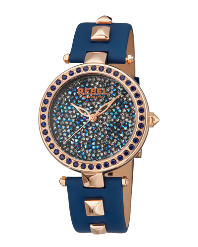 Rebel Rockaway Parkway Ladies Watch Rb101-8041 In Blue / Gold Tone / Navy / Rose / Rose Gold Tone / Silver