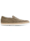 TOD'S SLIP-ON SUEDE LOAFERS,XXM0TV0K900RE011398730
