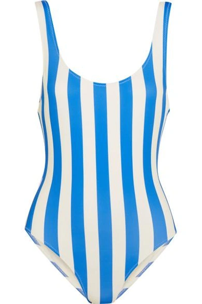 Solid & Striped Solid And Striped The Anne-marie Stripe Swimsuit In Blue