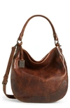 Frye Melissa Leather Hobo - Brown In Dark Brown/brass