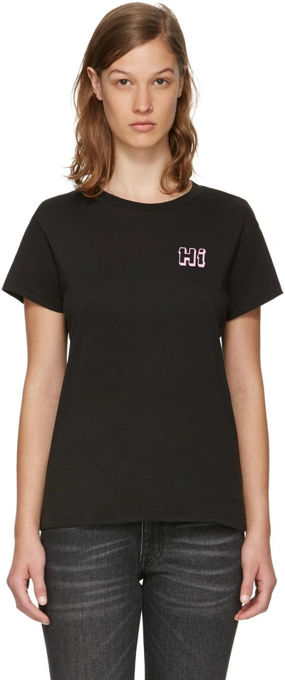 6397 Black 'hi' Boy T-shirt
