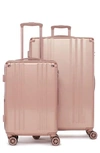Calpak Ambeur 2-piece Spinner Luggage Set In Rose Gold