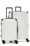 Calpak Ambeur 2-piece Spinner Luggage Set In White