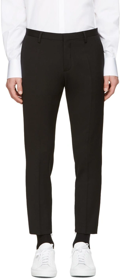 Dsquared2 Dan Skinny Fit Cropped Trousers In Black