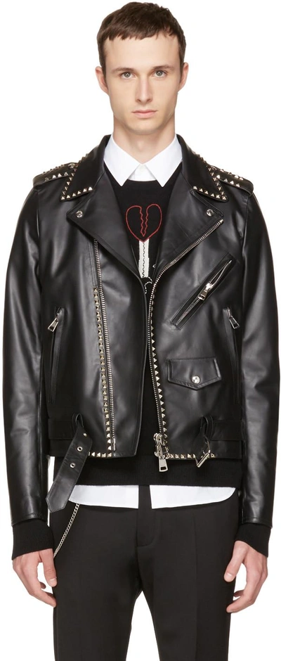 Valentino Black 'rockstud Untitled' 20 Leather Jacket