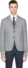 Thom Browne Rwb Selvedge Armband Sport Coat In Grey