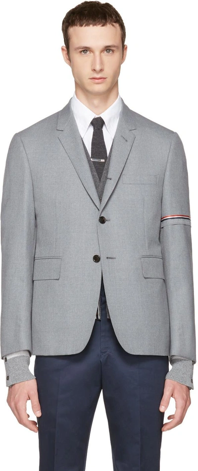 Thom Browne Rwb Selvedge Armband Sport Coat In Grey