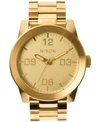 Nixon Men's Corporal Stainless Steel Bracelet Watch 48mm A346 In Gold