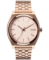 Nixon Time Teller Stainless Steel Bracelet Watch 37mm In Rose Gold