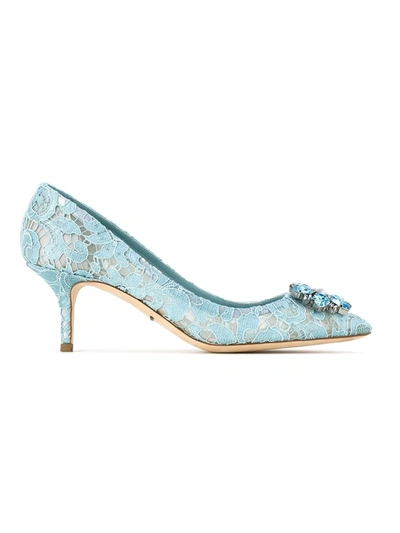 DOLCE & GABBANA RAINBOW LACE 60MM BROOCH-DETAIL PUMPS,CD0066AL19811474877
