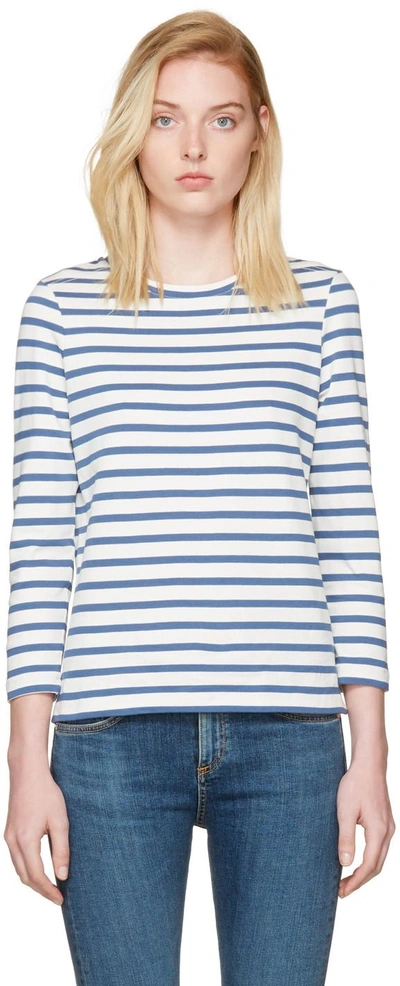 Apc Blue Striped Dream T-shirt In Lleu