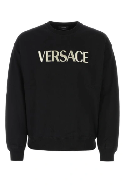 Versace Man Black Cotton Sweatshirt