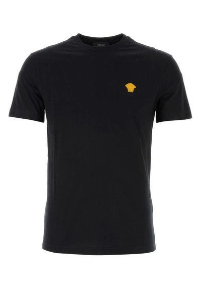 VERSACE VERSACE MAN BLACK COTTON T-SHIRT