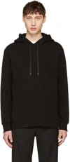 NEIL BARRETT Black Embossed Logo Hoodie