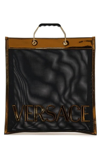 Versace Man Black Mesh  Shopping Bag