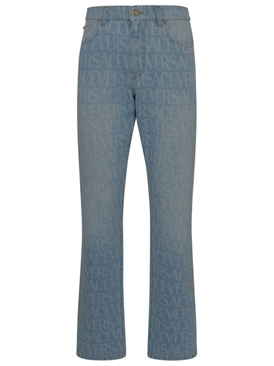 Versace Blue Cotton Jeans