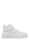 VERSACE VERSACE MAN WHITE LEATHER ODISSEA SNEAKERS