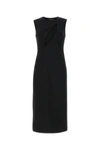 Versace Sleeveless Midi Dress With Cutouts In Black