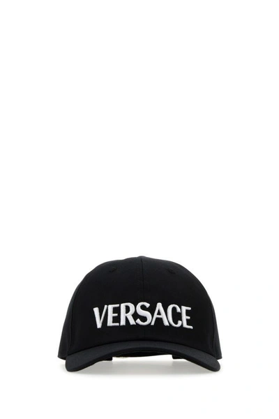 Versace Woman Black Cotton Baseball Cap