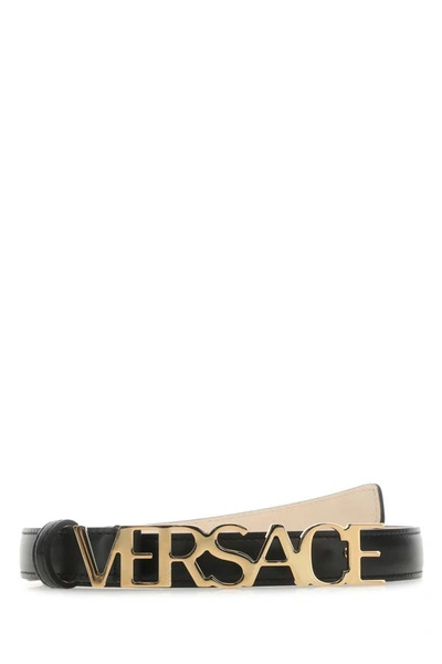 Versace Woman Black Leather Belt