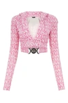 VERSACE VERSACE WOMAN PRINTED CHENILLE TOP