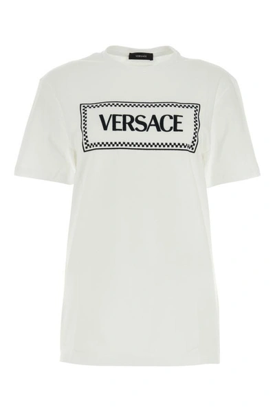 Versace Woman White Cotton T-shirt