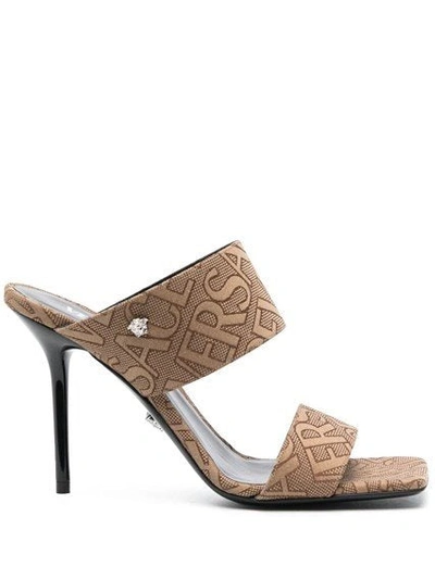 Versace Women Sandals In Brown