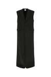 Vetements Back Slit Tailored Wool Coat In Black