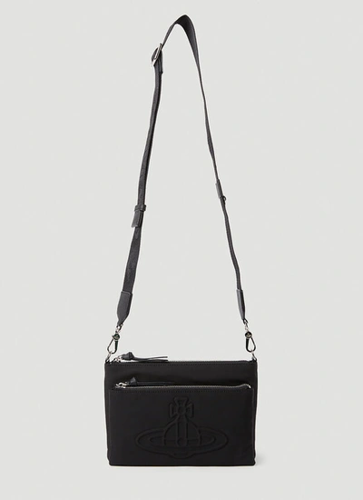 Vivienne Westwood Penny Double Pouch Crossbody Bag Unisex Black