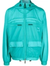 Puma X Koché Reversible Zip-up Hooded Jacket In Teal Blue