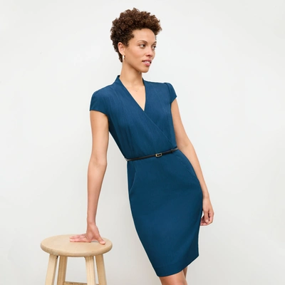 M.m.lafleur The Felisa Dress - Recycled Wondertex In Deep Teal