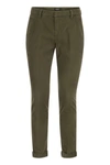 Dondup Men's Gaubert - Slim-fit Gabardine Trousers In Military Green