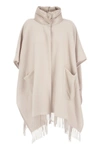 HERNO HERNO PONCHO IN WOOL AND CASHMERE BLEND
