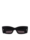 Alexander Mcqueen Eyewear Rectangle Frame Sunglasses In Black