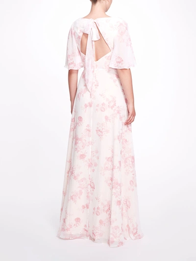 Marchesa Notte Bridesmaids Rome Printed In Pink