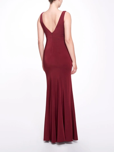 Marchesa Notte Bridesmaids Forli V-neck Bridesmaid Gown In Red