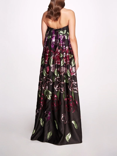 Marchesa Notte Duchess Degrade Gown In Multi