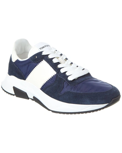 Tom Ford Multi-material Trainers In Blue