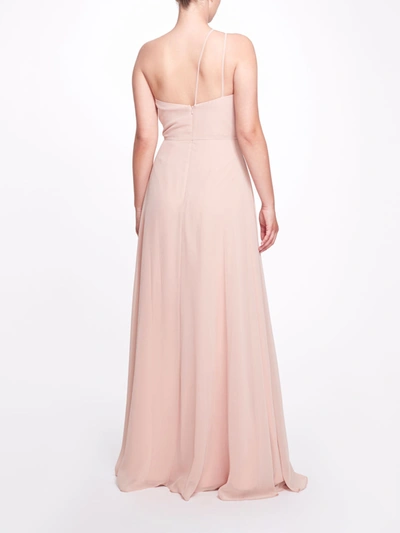 Marchesa Notte Bridesmaids Pescara One-shoulder Bridesmaid Gown In Pink