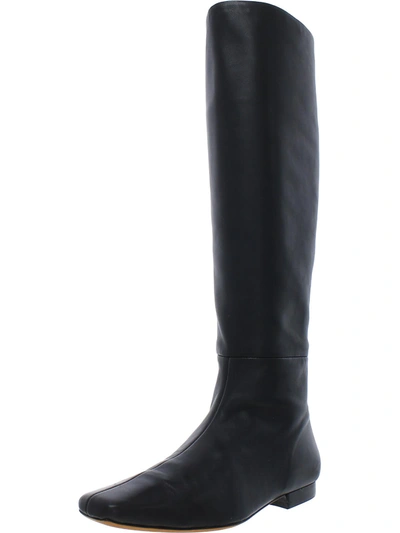Vince Nissa Womens Leather Tall Thigh-high Boots In Black